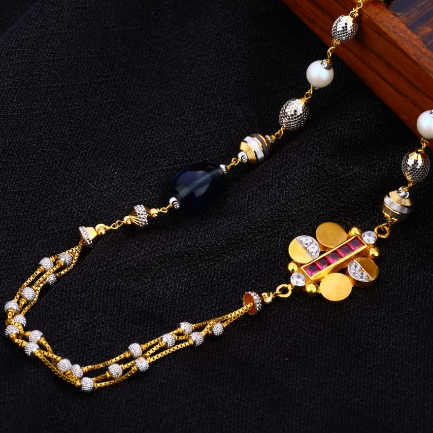 916 Gold CZ Hallmark Ladies Moti Mala AC182