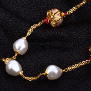 916 Gold CZ Ladies Stylish Moti Mala AC194