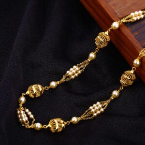 916 Gold CZ Ladies Gorgeous Moti Mala AC193