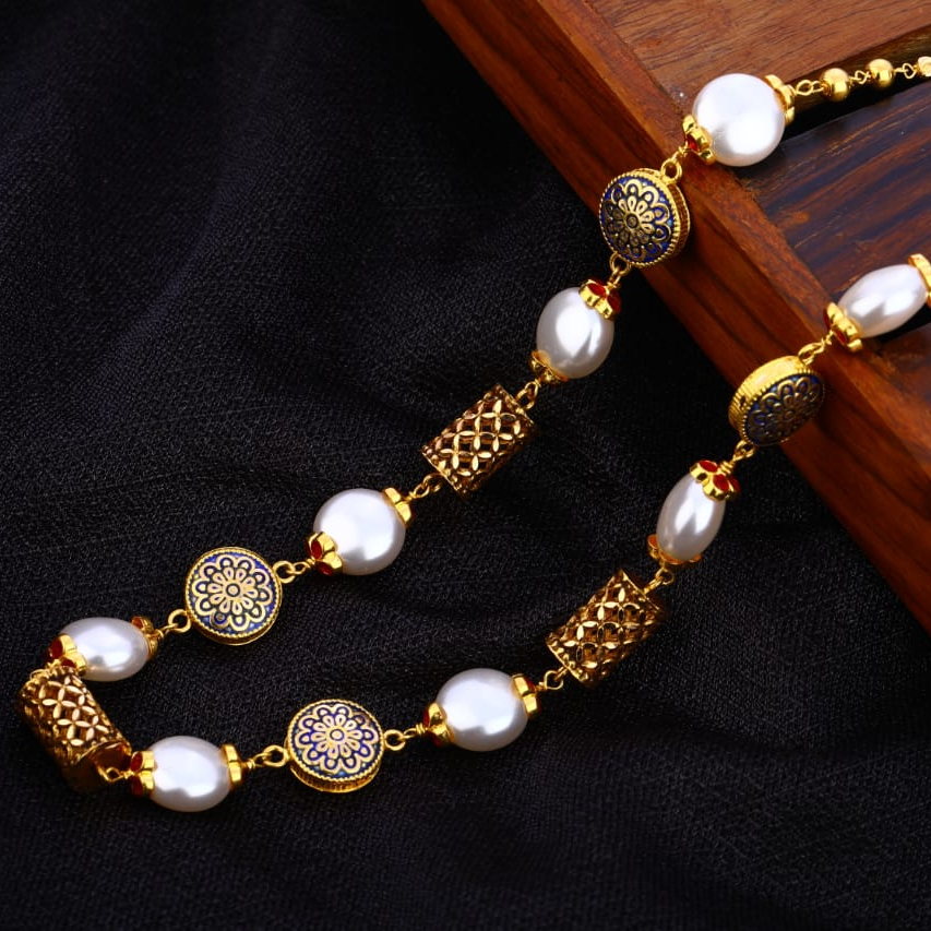 916 Gold CZ Ladies Fancy Moti Mala AC192