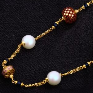 916 Gold CZ Ladies Designer Moti Mala AC190