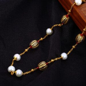 916 Gold CZ Ladies Delicate Moti Mala AC189