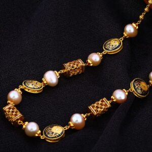 916 Gold CZ Ladies Moti Mala AC183
