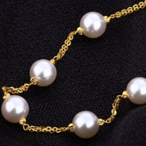 916 Gold Hallmark Ladies stylish Moti Mala AC205