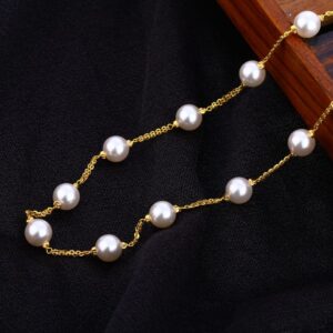 916 Gold Hallmark Ladies stylish Moti Mala AC205