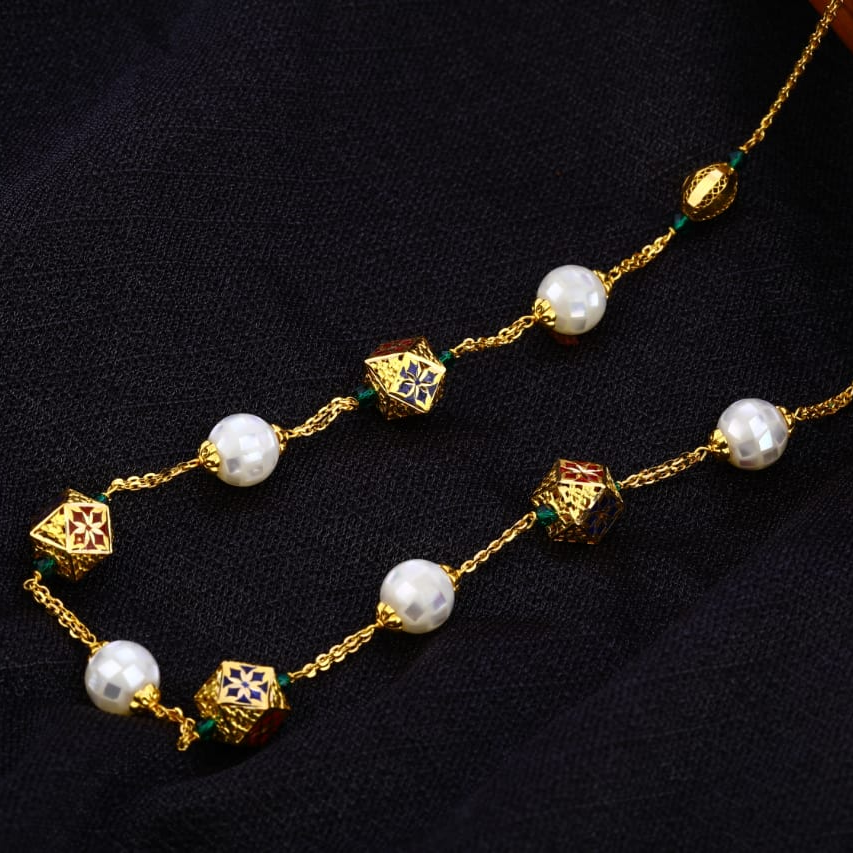 916 Gold Ladies Fancy Moti Mala AC186