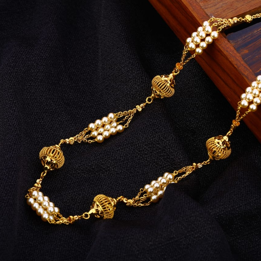 916 Gold Ladies Delicate Moti Mala AC199