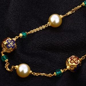 916 Gold Ladies Designer Moti Mala AC198