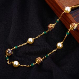 916 Gold Ladies Designer Moti Mala AC198