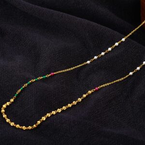 22KT Gold CZ Antique Stylish Ladies Chainmala AC207