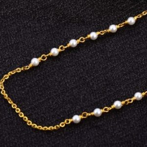22KT Gold CZ Antique Fancy Ladies Chainmala AC213