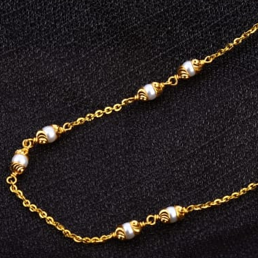 22KT Gold CZ Antique Exclusive Ladies Chainmala AC212 - Image 2
