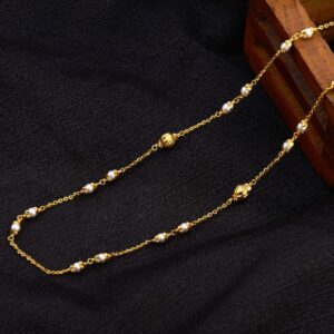22KT Gold CZ Antique Exclusive Ladies Chainmala AC212
