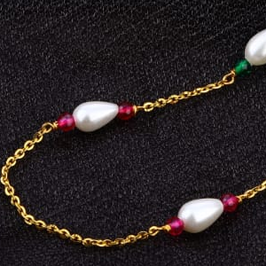 22KT Gold CZ Antique Delicate Ladies Chainmala AC210