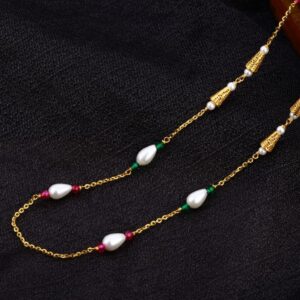 22KT Gold CZ Antique Delicate Ladies Chainmala AC210