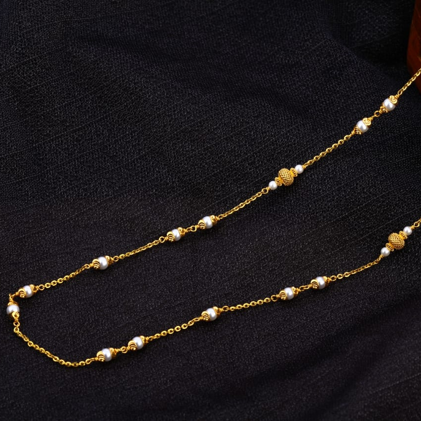 22KT Gold Hallmark Antique Gorgeous Ladies Chainmala AC221 - Image 2