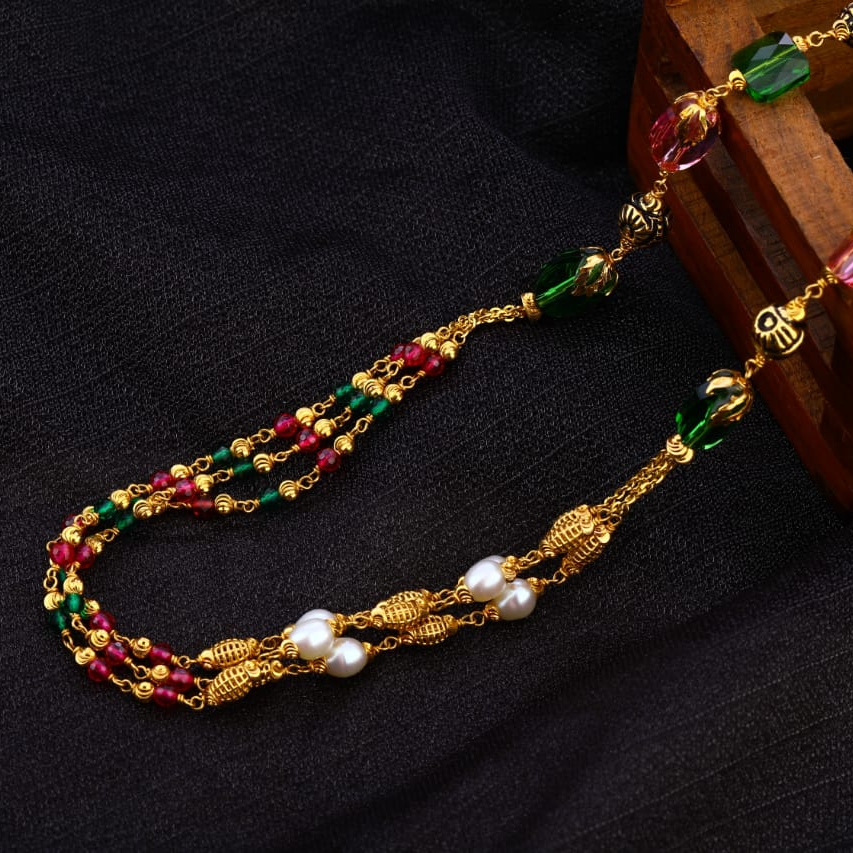 22KT Gold Hallmark Antique Designer Ladies Chainmala AC217