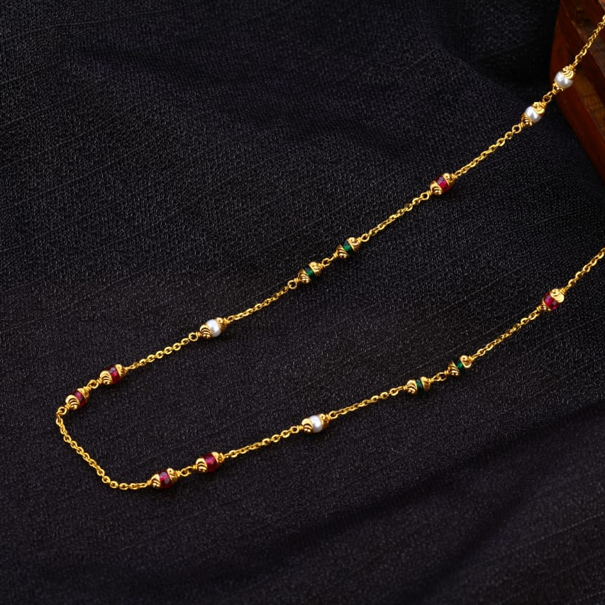 22KT Gold Hallmark Antique Ladies Chainmala AC215