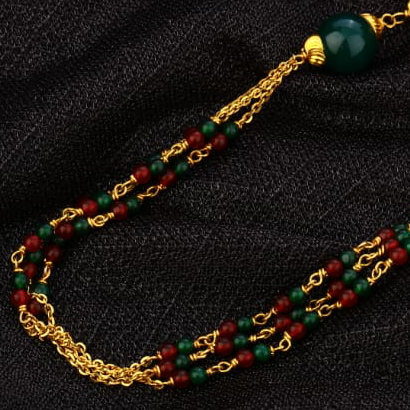 22KT Gold Antique Classic Chainmala AC227 - Image 2