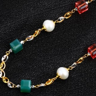 22KT Gold Antique Exclusive Ladies Chainmala AC243 - Image 2