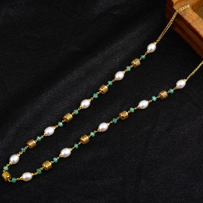 22KT Gold Antique Ladies Chainmala AC236