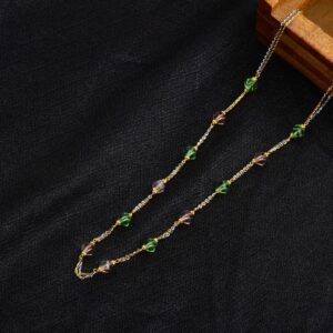 916 Gold CZ Hallmark Antique Stylish Ladies Chainmala AC231