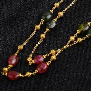 916 Gold CZ Hallmark Antique Gorgeous Ladies Chainmala AC230