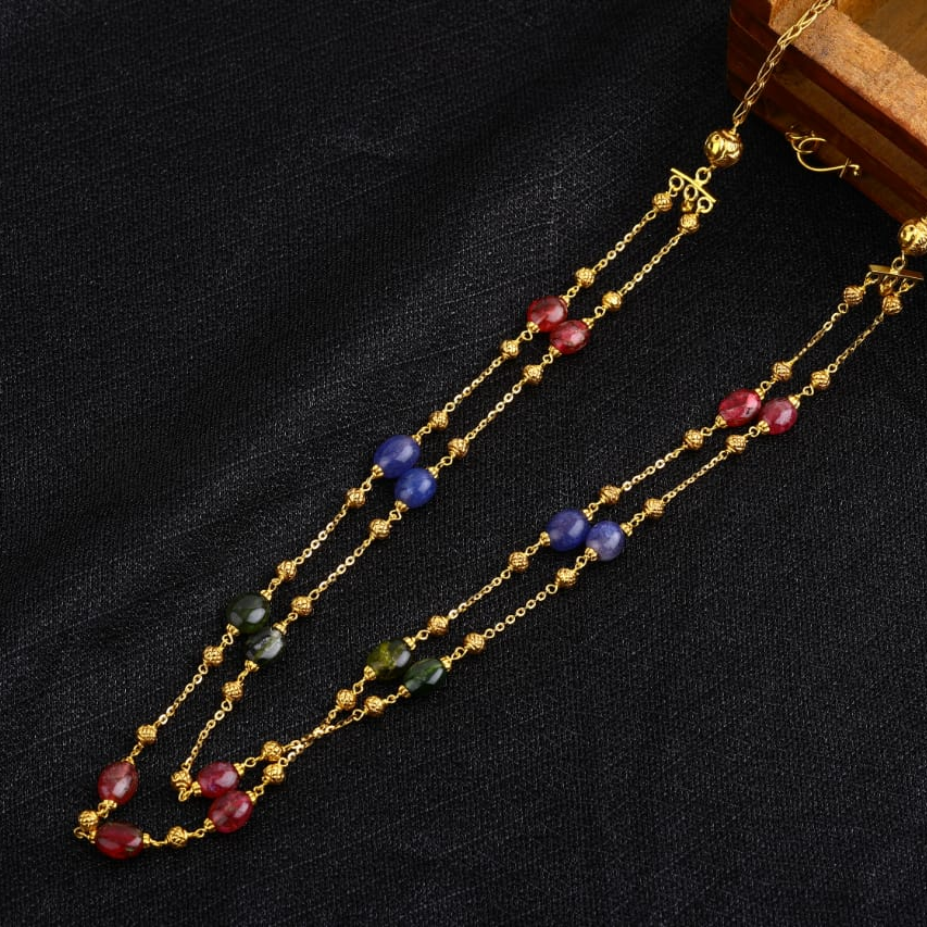 916 Gold CZ Hallmark Antique Gorgeous Ladies Chainmala AC230