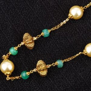 916 Gold CZ Hallmark Antique Exclusive Ladies Chainmala AC250