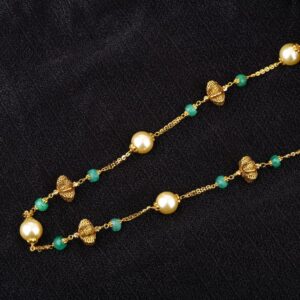 916 Gold CZ Hallmark Antique Exclusive Ladies Chainmala AC250