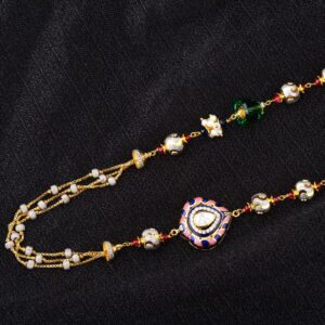 916 Gold CZ Hallmark Antique Designer Ladies Chainmala AC249