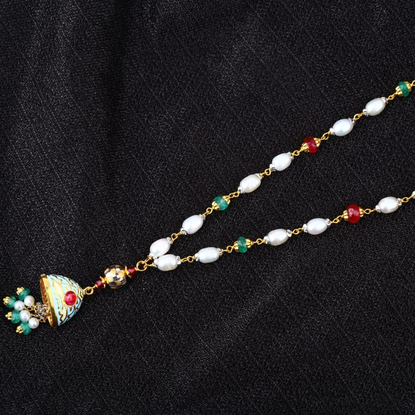 916 Gold CZ Hallmark Antique Delicate Ladies Chainmala AC247