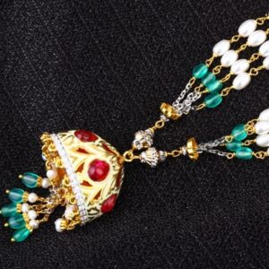 916 Gold CZ Hallmark Antique Classic Ladies Chainmala AC248