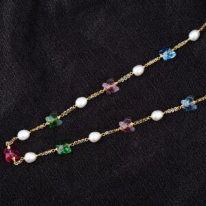 916 Gold CZ Hallmark Antique Ladies Chainmala AC246