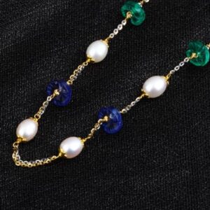 916 Gold CZ Antique Stylish Ladies Chainmala AC235