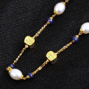 916 Gold CZ Antique Gorgeous Ladies Chainmala AC232