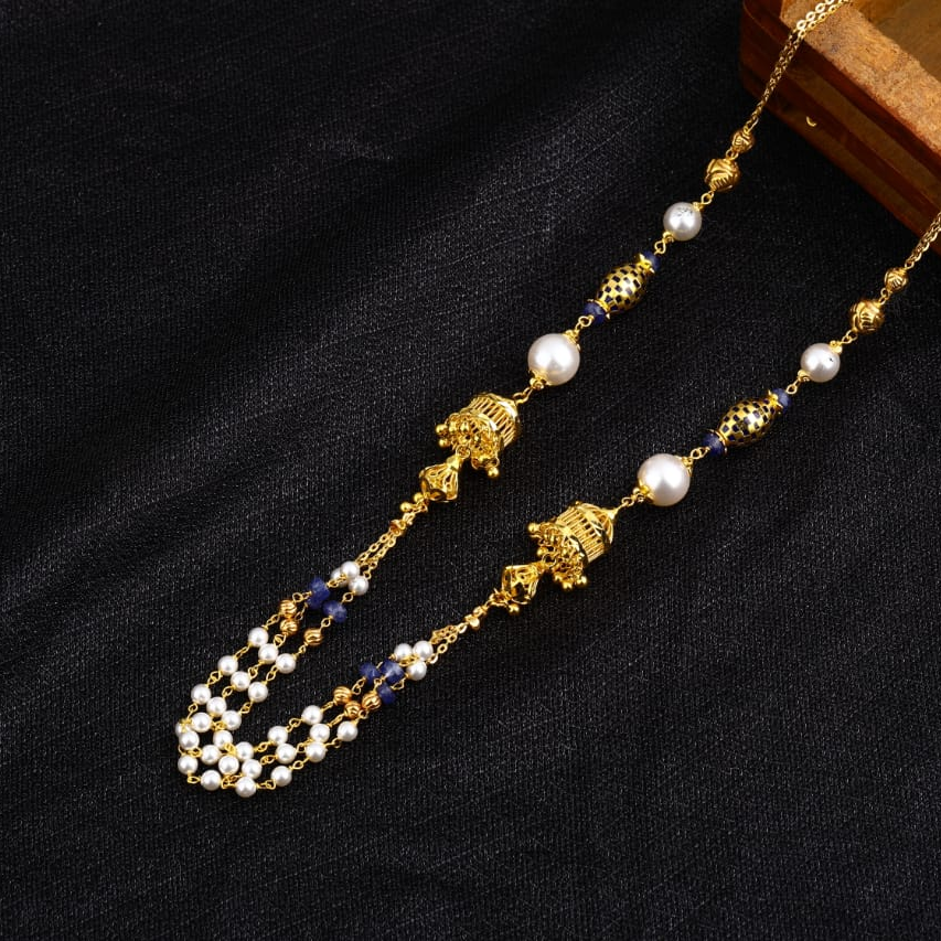 916 Gold CZ Antique Fancy Ladies Chainmala AC233