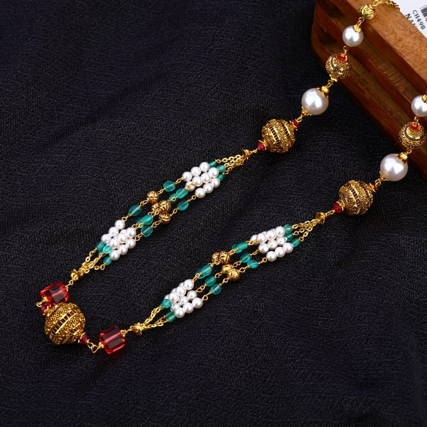 916 Gold CZ Antique Classic Ladies Chainmala AC266
