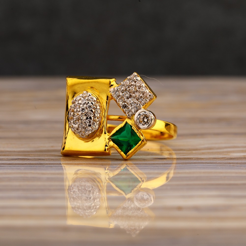 22CT Gold Diamond Delicate Long Ring LLR355