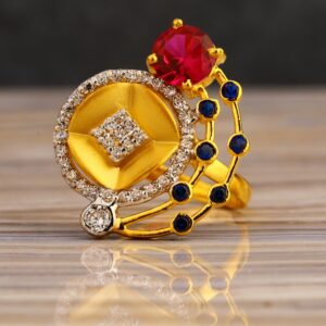 22CT Gold Diamond Classic Long Ring LLR353