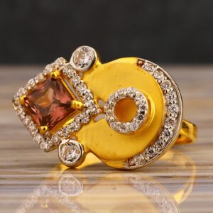 22CT Gold CZ Ladies Exclusive  Long Ring LLR348
