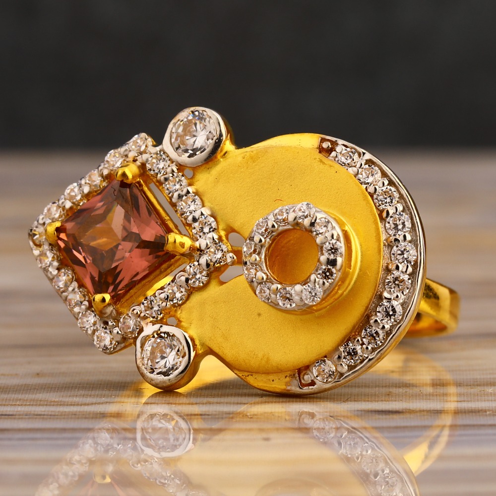 22CT Gold CZ Ladies Exclusive  Long Ring LLR348