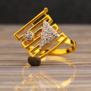 22KT Gold Cz Women's Exclusive Hallmark Long Ring LLR324