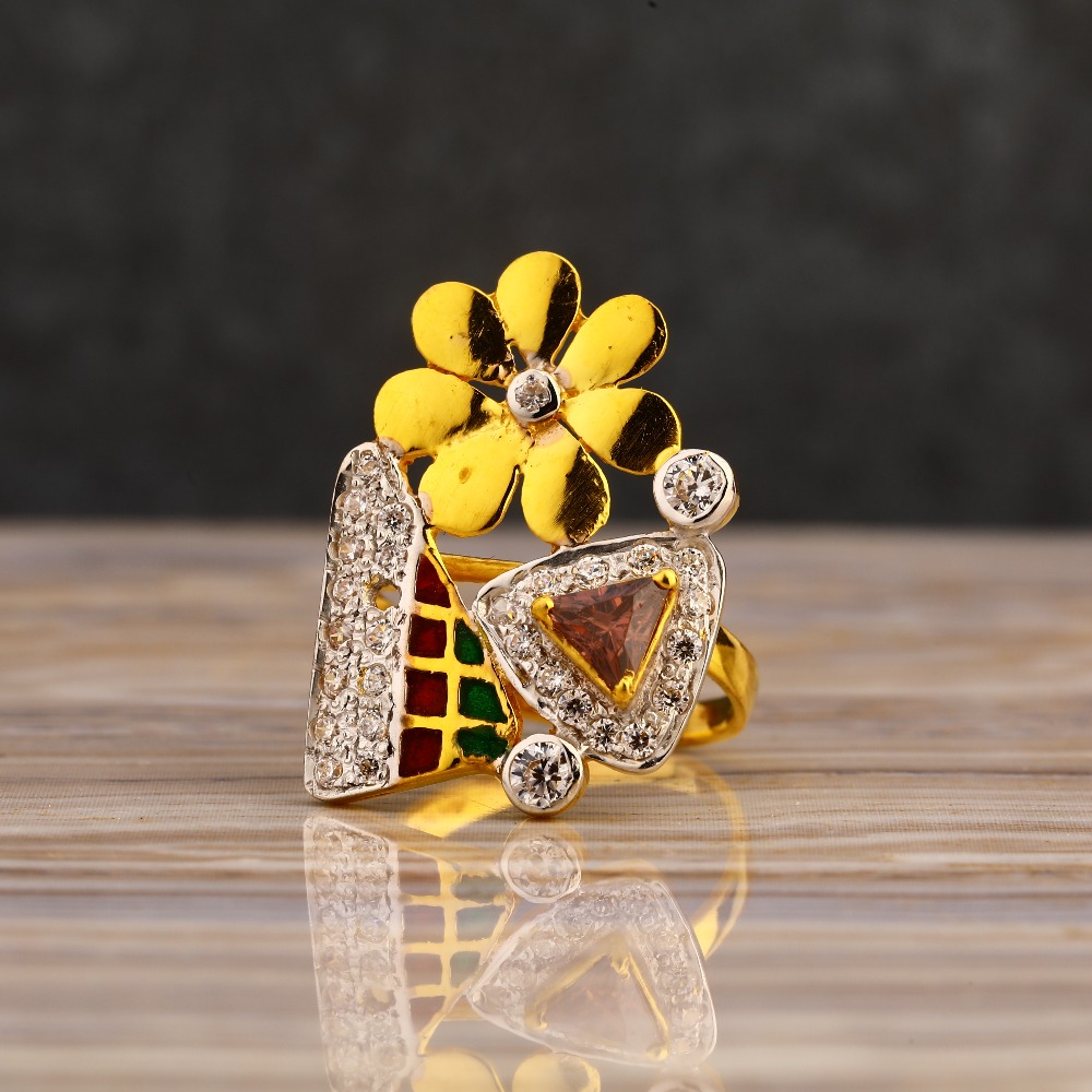 22KT Gold Cz  Gorgeous Ladies  Long Ring LLR318