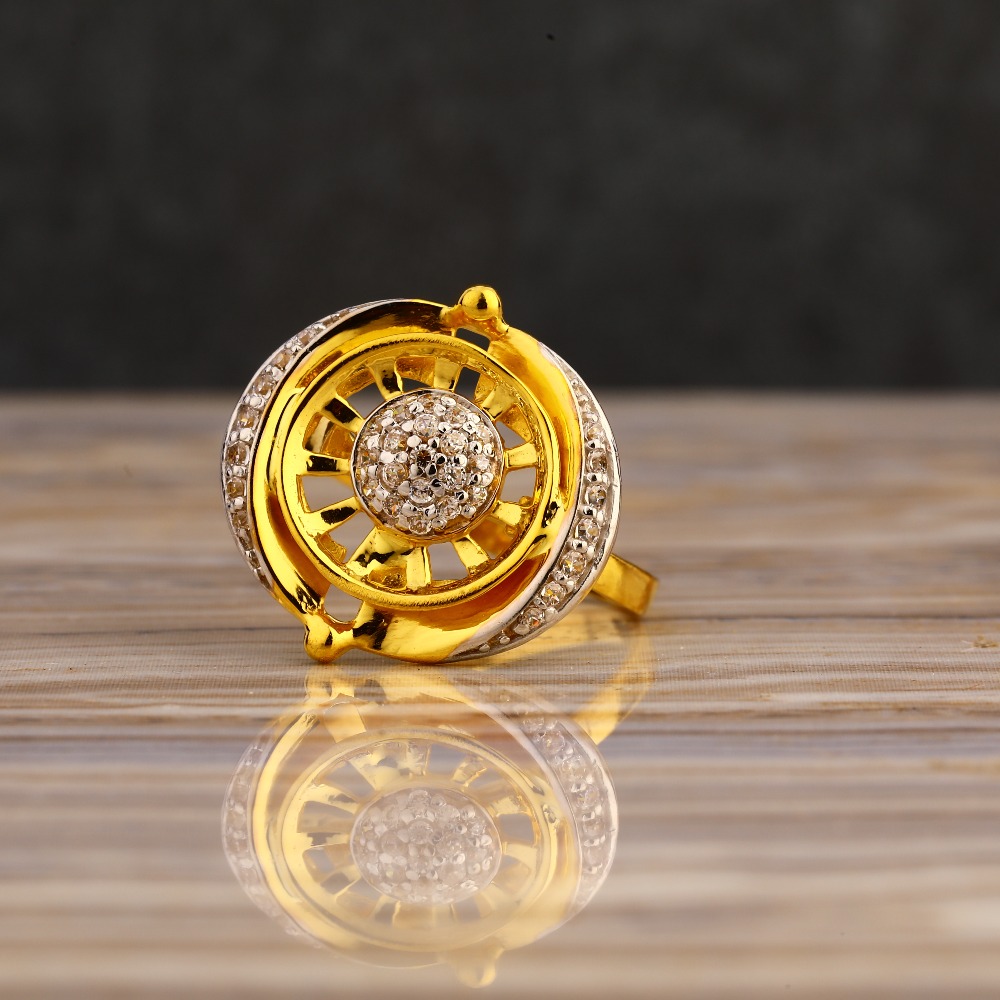 22KT Gold Cz  Fancy Ladies  Long Ring LLR317
