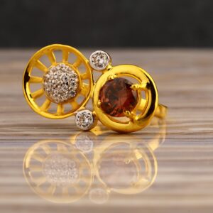 916 Gold Cz Ladies  Gorgeous Long Ring LLR303