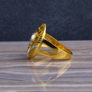 916 Gold CZ Ladies  Classic Long  Ring LLR295