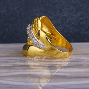 916 Gold CZ Ladies Long  Ring LLR294
