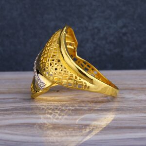 22KT CZ  Gold Diamond  Stylish Ladies  Long  Ring LLR293