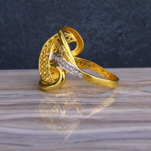 22KT CZ  Gold Diamond  Gorgeous Ladies  Long  Ring LLR292